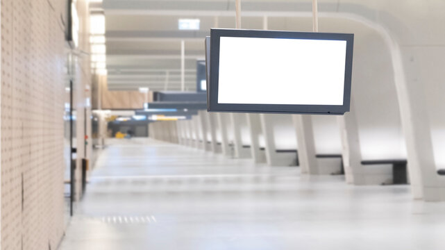 digital signage display in the passenger terminal