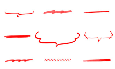 見出しやタイトル周りの飾り用イラストセット（白背景・ベクター・切り抜き）