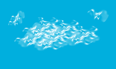 Fototapeta na wymiar vector creative blue sky background white transparent clouds illustrator