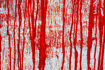Red paint on a white wall abstract grunge color texture