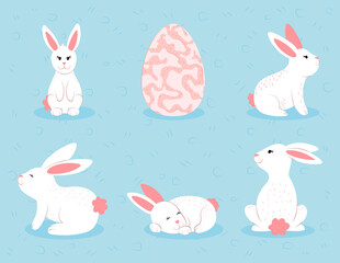 easter rabbits icons