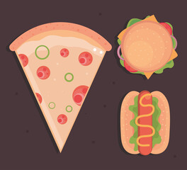 set of fast food