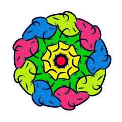 abstract color pattern on a white background