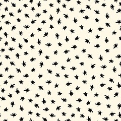 Seamless vintage pattern. Small black flowers . Light background. vector texture. fashionable print for textiles, wallpaper and packaging.