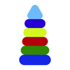 children's pyramid on a white background