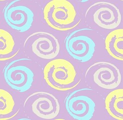 seamless pattern swirls of candy colors