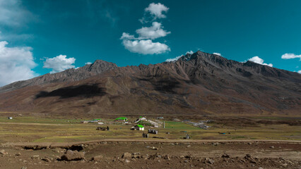 Landscape of Meadow in mountains