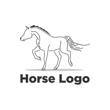 Horse logo template symbol fit for business. Horse racing logo, cowboys icon 