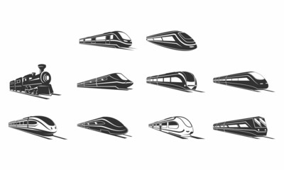 Kind of train set illustration vector design
