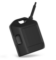 Obraz premium Blank gas fuel jerry can with vent nozzle mockup template, 3d render render.