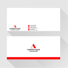 Simple envelope design template with front and back side