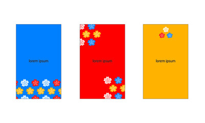 ハイビスカスのカードデザインセット