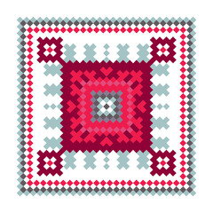 Obraz premium Traditional geometric pattern for Slavic embroidery.