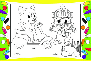 coloring animal cartoon for kids