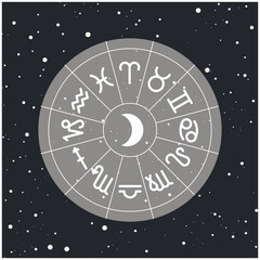 Obraz na płótnie Canvas Astrological signs and zodiac symbols