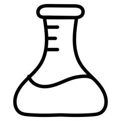 An editable design icon of chemical flask


