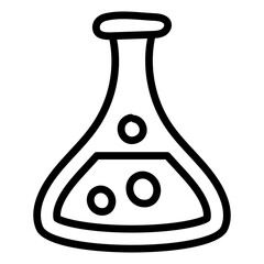 An editable design icon of chemical flask

