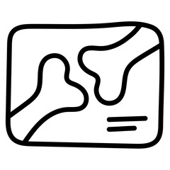 Fototapeta premium Editable design icon of bone x ray