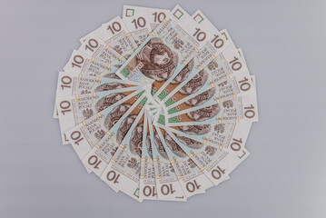 Fototapeta na wymiar plik banknotów 