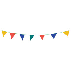 Obraz premium Pennant banner decoration vector illustration in flat color design
