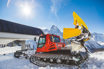 snow removal equipment, snow bulldozer.