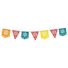 Fototapeta premium Party banner decoration vector illustration in flat color design