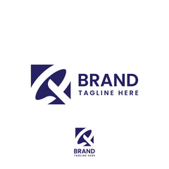 letter Q square logo design