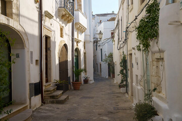 Fototapeta na wymiar Ostuni, historic town in Apulia, Italy