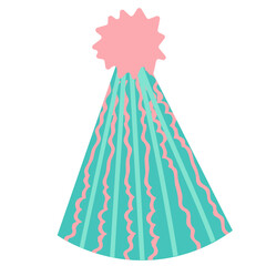 Obraz premium Party hat vector illustration in flat color design