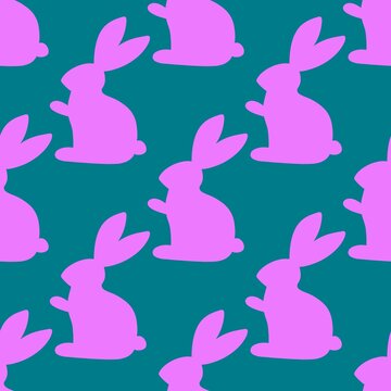 Kids seamless rabbits pattern for fabrics and textiles and packaging and gifts and cards and linens