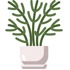 parlor palm flat icon