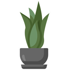 Snake Plant flat icon