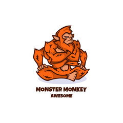 Illustration vector graphic of Monster Monkey, good for logo design