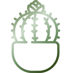 Obraz premium cactus gradient icon