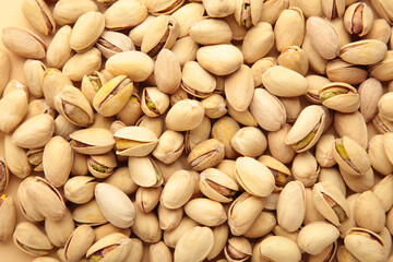 Pistachio texture. Nuts. Green fresh pistachios as texture.