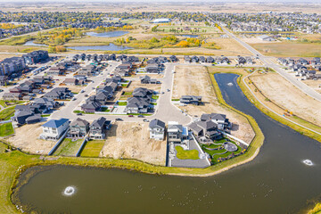 Aerial view of Martensville in central Saskatchewan