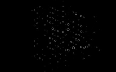 Obraz premium Dark Silver, Gray vector background with bubbles.