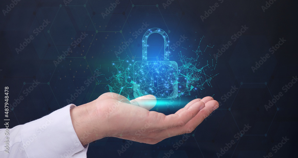 Poster cybersecurity and data protection are two issues that must be addressed. with a virtual network conn