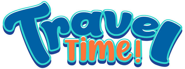 Travel Time typography design