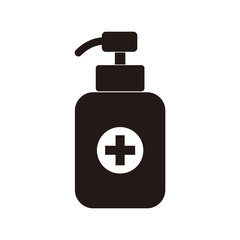Hand sanitizer icon isolated on white background