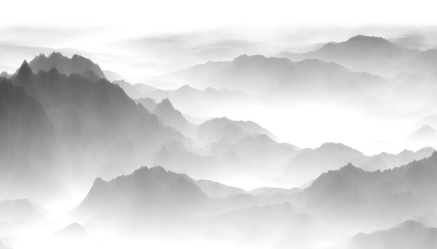 misty mountain landscape