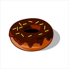 donut snack with topping vector design 