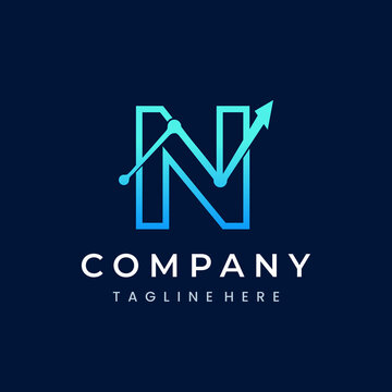 Letter N Trade Investment Marketing Logo