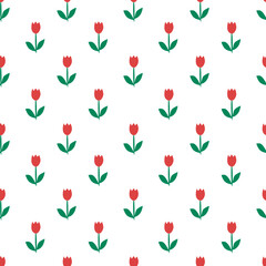 Seamless flowers. Seamless pattern. Flower background. Wrapping paper pattern. Pattern for spring decoration. Seamless vector pattern.