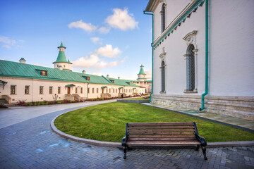 Bench in the Resurrection New Jerusalem Monastery in Istra