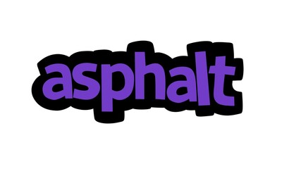ASPHALT writing graffiti design on white background