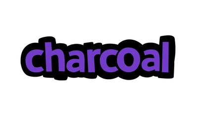 CHARCOAL writing graffiti design on white background