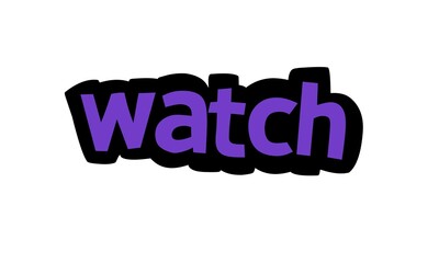 WATCH writing graffiti design on white background