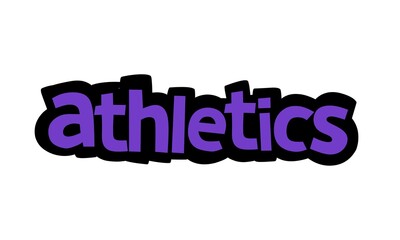 ATHLETICS writing graffiti design on white background