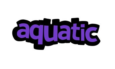 AQUQTIC writing graffiti design on white background